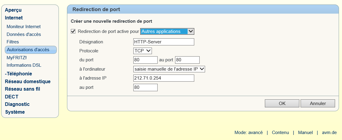 Comment configurer la redirection de port sur FRITZ!Box